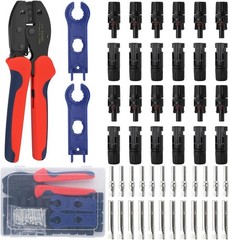 Solar Crimping Tool Kit for 2.5/4/6mm²/10-14AWG, with 12 Pairs Male Female So…