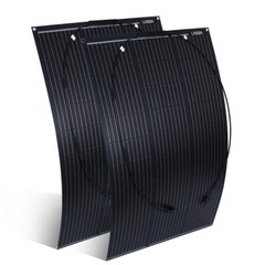 200W 2*100W Flexible Mono Portable Solar Panel 18V IP68 for Home/Caravan/RV/Boat