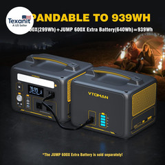 Jump 600X Portable Power Station 600W, 299Wh Solar Generator Lifepo4 Battery Pow