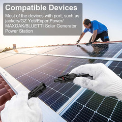 50FT 10AWG Solar Panel Extension Cable with Connectors for Solar Systems