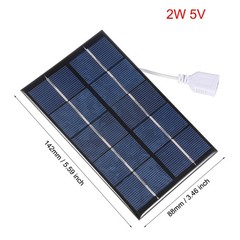 2W 5V DIY Polysilicon Solar Panel Module 455mm for Charger