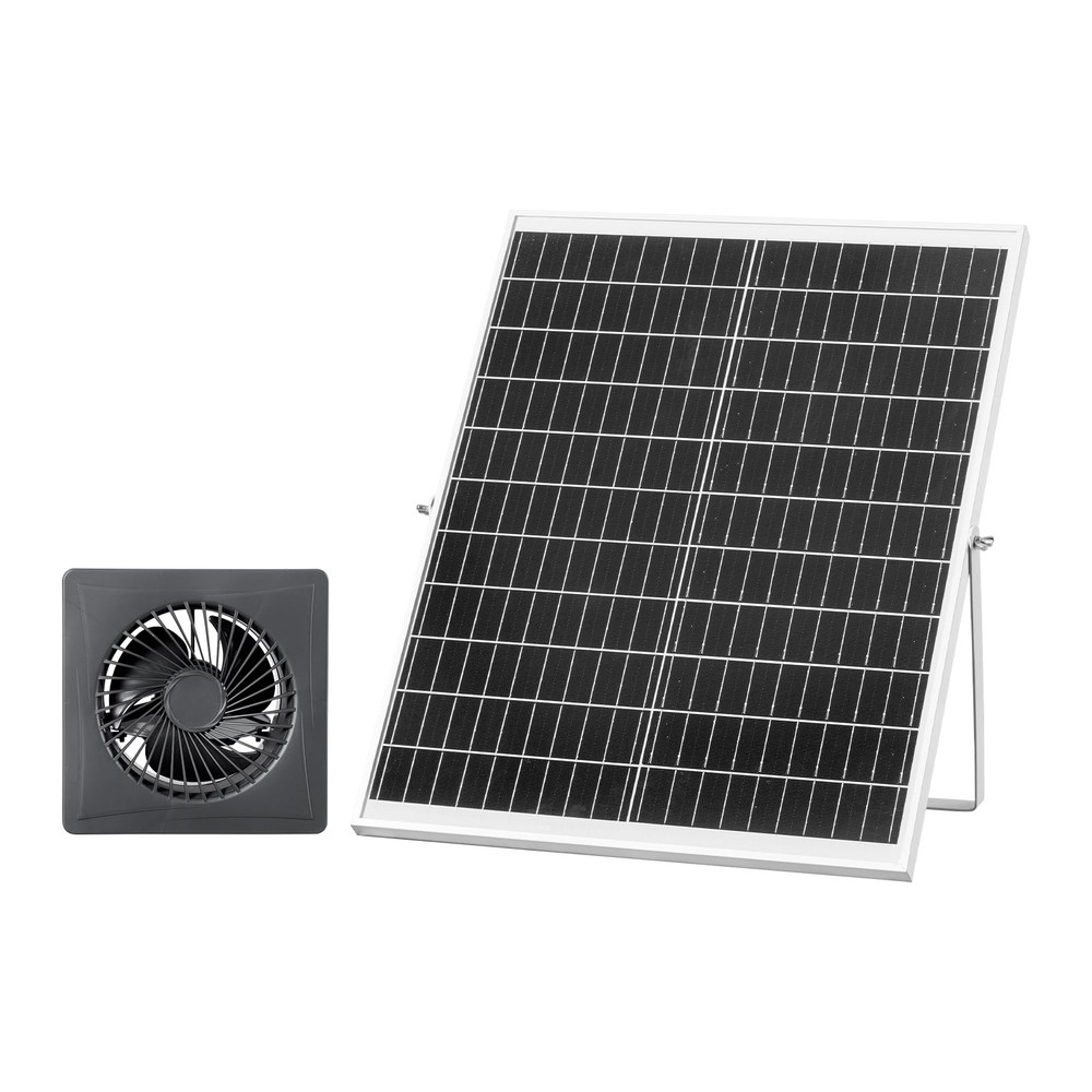 VEVOR Solar Powered Fan, 25W Solar Panel with 220 CFM Airflow, Adjustable Panel