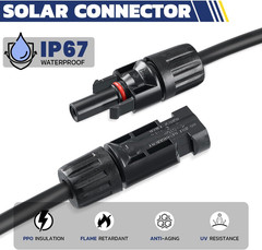 25PCS Solar Crimping Tool Kit, 20 Pairs MC4 Connectors AWG14-10(2.5/4/6mm²) with