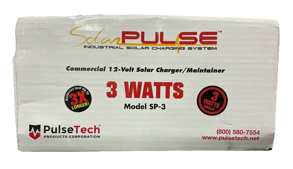 PulseTech SolarPulse SP-3 3W 12V Solar Charger/Maintainer Flexible LED