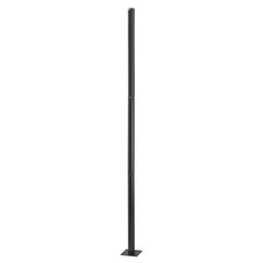 10ft Black Galvanized Steel Outdoor Parking Lot Lighting Post With Ground Cage