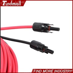Findmall Red+Black W/ M4 Connector Solar Panel Wire Cable Weatherproof 20M 4mm²