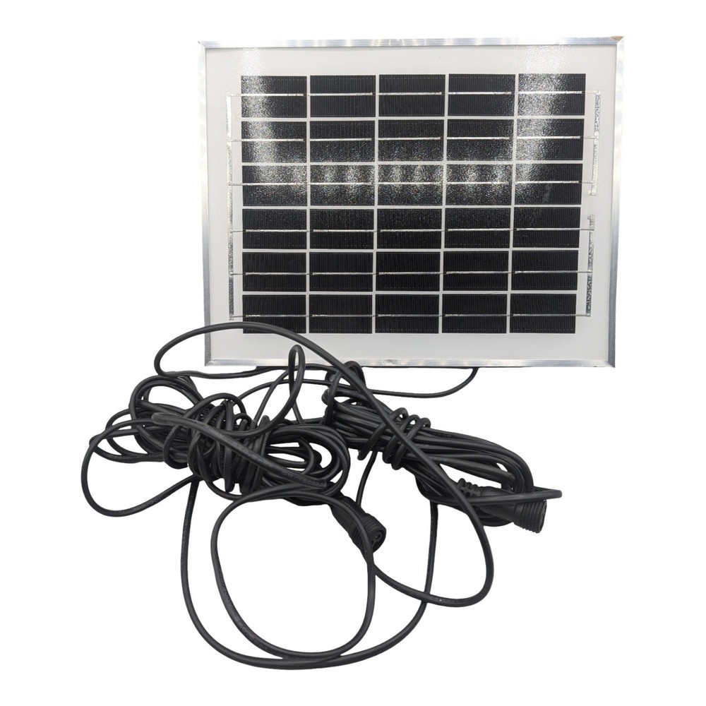 PMQX 6W 5V Solar Panel Aluminum Frame 196x250x17mm 2-Pin led Connectors Black
