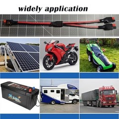 12AWG Y Splitter Cable with 45A Powerpole Connectors for Solar Panels, 1FT
