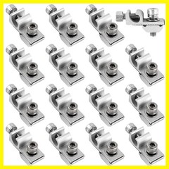 16 Pcs Solar Panel Grounding Lugs, Stainless Steel, Silver, Mount Bracket, So…
