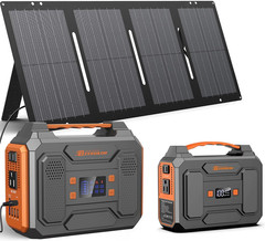 Portable Power Station with Solar Panel 60W,300W Solar Generator with Panels,100