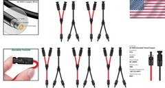 5 Pairs Solar Panel Y Connectors 10AWG Parallel Cable