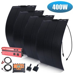 200W/400W 18V Flexible Mono Solar Panel Kit with Separate Controller for RV Home