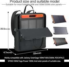 Durable Waterproof Solar Panel Storage Bag for Jackery Solarsaga 100W/200W