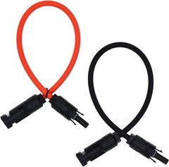 10AWG Waterproof Solar Extension Cable 1ft with PV Connectors