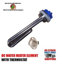 DC Water Heater Element 12 Volt 60 Watt with Thermostat 175 Degrees F