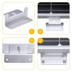 SOLAR Solar Panel Mounting Hardware Z Brackets for RV Roof Boat Set of 16 Units