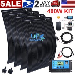 2025 NEW Solar Panel Kit 200W 400W & 30A Controller for Home 110V Grid System