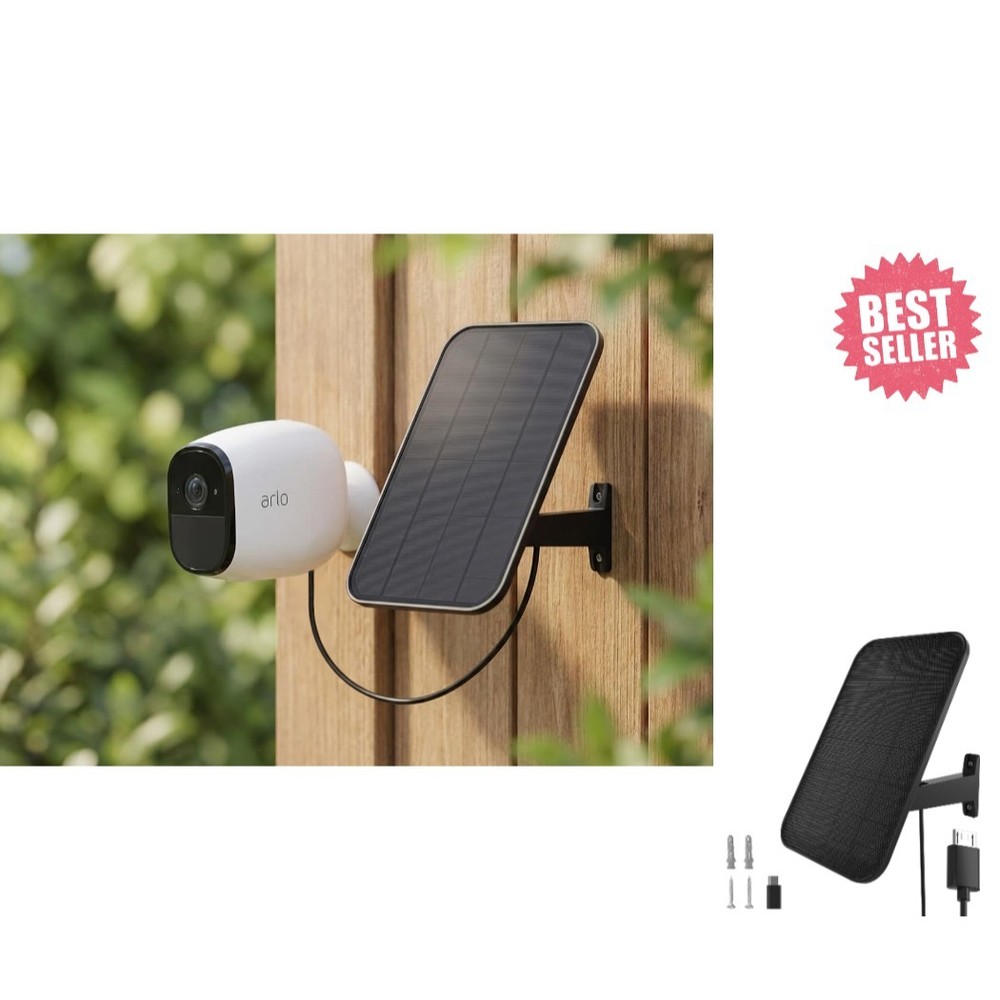 3.2W Solar Panel for Security Camera Compatible with Arlo Pro/Pro 2, Waterpro…