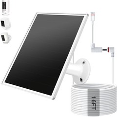 Solar Panel Ring Camera 6W Solar Charger W/ USB-C & Barrel Plug Ring Stick Up