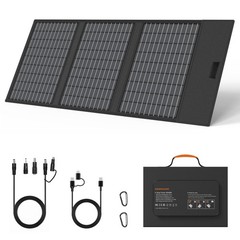 45W 60W Solar Panel Kit QC3.0 USB-A USB-C DC5521 for Anker 521 Power Stations