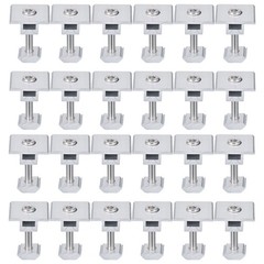 12/24Pc 30/35mm Solar Panel Middle Clamps Aluminium Solar Panel Mount Mid Clip