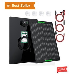 Waterproof 30W 12V Solar Battery Charger & Maintainer PRO, Built-in UltraSmar…