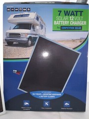 Competition Solar 7-Watt Amorphous Solar 12volt Power Battery Charger new 41007