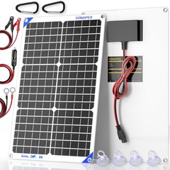 30W Solar Trickle Charger Maintainer 12V Solar Powered Battery Charger for Car