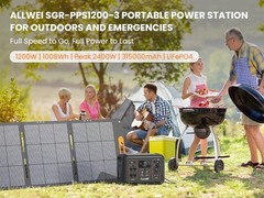Portable Power Station 1200W 1008Wh LiFePO4 Solar Generator for home camping
