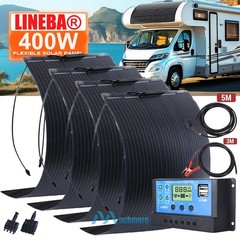 200W 400W Watt 18V Portable Flexible Solar Panel Kit RV Camping Off-Grid Rooftop