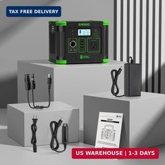 EBL Portable Power Station, 330W 288.6Wh Solar Generator 60W USB-C PD, 5W Wirele