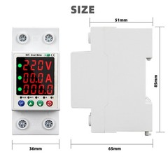 Smart Voltage Protector with Dual Display and Adjustable Settings for Business