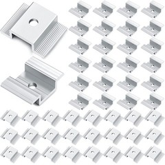 48 Pack Solar Panel Mid Clamps 1.06 Inch Solar Panel Bracket Aluminium Mounti…