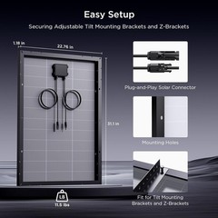 High Performance 100W Solar Panel – Perfect for Vans, Campers & Backcountry