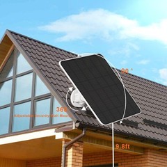 5W Solar Panel Charger For Ring Stick Up Cam Wyze Cam 9.8ft Cable 2 Pack IP65