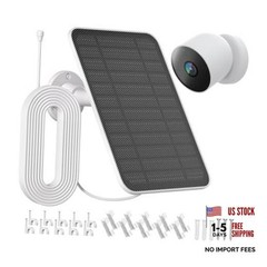 Solar Panel for Google Nest Camera with Built-in 4000mAh Battery – Compatible