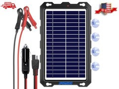 12V Battery Charger Solar Powered Panel for Car Dump Trailer Boat Marine 7.5W