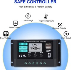 Solar Panel Kit 50W with 10A Charge Controller Monocrystalline Solar Panel Ki…