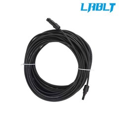 LABLT 4mm² 20M Solar Panel Extension Cable Black+Red W/ M4 Connector For RV/Boat