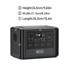 Flashfish T1200S Portable Power Station 1200W 768Wh With Solar Panel 100W 18V