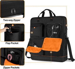 Solar Panel Storage Bag with Bright Lining, Travel Solar Panel Carrying Case Com