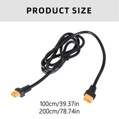 1m/2m XT60 Connectors Cord Extension Cable Wire for Car and Solar Batteries
