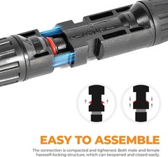 Weather-Resistant Solar Panel Y-Splitter Connectors – 30A Certified Performance