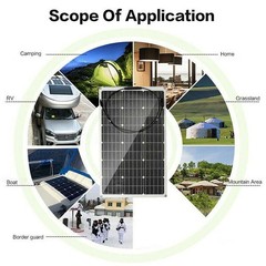 150W 300W Flexible Mono Solar Panel 12V Portable for RV Camping Home Boat