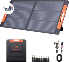 100W Portable Solar Panel with Solar Angle Guide,23.5% Efficiency Foldable Solar
