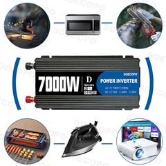 SOECOPO 7000W Peak Solar System Flexible Panel 100A Controller 12V To 110/220V
