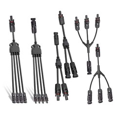 Solar Panel Connectors Y Branch Parallel Adapter Cable Wire Plug Tool Kit
