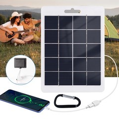 10W 5V Solar Panel USB Portable Charger Waterproof Phone Power Bank Outdoor Camp