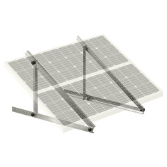 50-Inch Solar Panel Support Brackets, 0 to 90° Modifiable Incline Mount Brackets