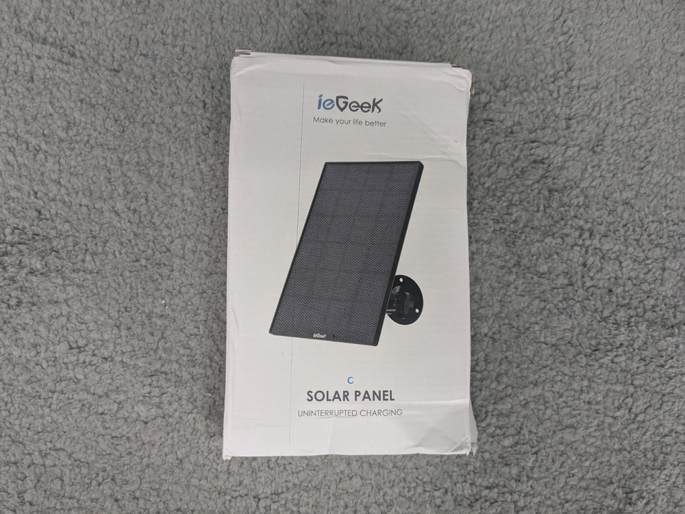 Type-C Port Solar panel for ieGeek Outdoor Security Camera Home Battery CCTV Cam